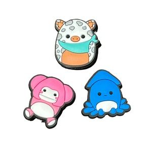 Squishmallow Silicone Shoe Charms for Crocs - Bracelets or Bog Bags Set of 3